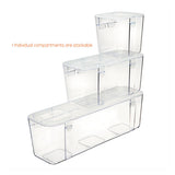 Stackable Caddy Organizer Containers, Large, Clear