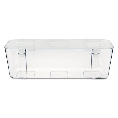 Stackable Caddy Organizer Containers, Large, Clear