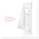 Stand-tall Wall-mount Literature Rack, Leaflet, 4.56w X 3.25d X 11.88h, Clear