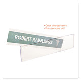 Superior Image Cubicle Nameplate Sign Holder, 8 1-2 X 2 Insert, Clear