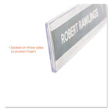 Superior Image Cubicle Nameplate Sign Holder, 8 1-2 X 2 Insert, Clear