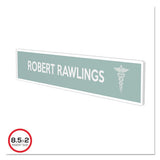 Superior Image Cubicle Nameplate Sign Holder, 8 1-2 X 2 Insert, Clear