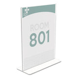 Superior Image Double Sided Sign Holder, 8 1-2 X 11 Insert, Clear