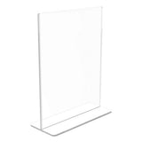 Superior Image Double Sided Sign Holder, 8 1-2 X 11 Insert, Clear