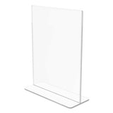 Superior Image Double Sided Sign Holder, 8 1-2 X 11 Insert, Clear