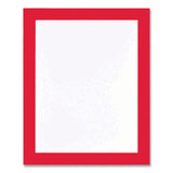 Self Adhesive Sign Holders, 13 X 19, Clear With Red Border, 2/pack