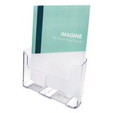 Docuholder For Countertop-wall-mount, Magazine, 9.25w X 3.75d X 10.75h, Clear