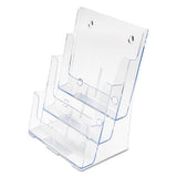 3-compartment Docuholder, Magazine Size, 9.5w X 6.25d X 12.63, Clear