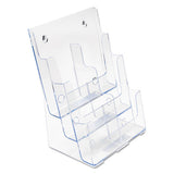 6-compartment Docuholder, Leaflet Size, 9.63w X 6.25d X 12.63h, Clear