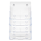 4-compartment Docuholder, Magazine Size, 9.38w X 7d X 13.63h, Clear