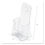 Docuholder For Countertop-wall-mount, Leaflet Size, 4.25w X 3.25d X 7.75h, Clear