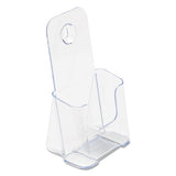 Docuholder For Countertop-wall-mount, Leaflet Size, 4.25w X 3.25d X 7.75h, Clear