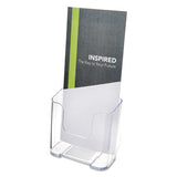 Docuholder For Countertop-wall-mount, Leaflet Size, 4.25w X 3.25d X 7.75h, Clear