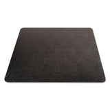 Economat Occasional Use Chair Mat For Low Pile Carpet, 46 X 60, Rectangular, Black