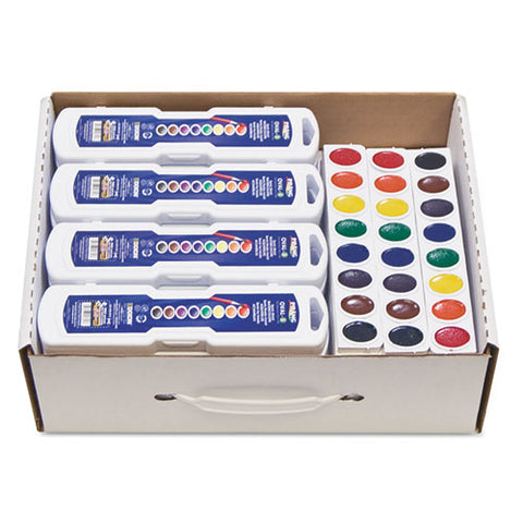 Professional Watercolors, 16 Assorted Colors, Oval Pan Palette Tray