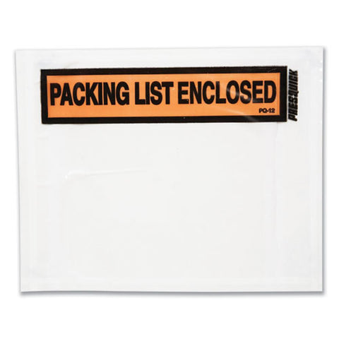 Packing List Envelopes, 4.5 X 5.5, Clear-red, 500-box