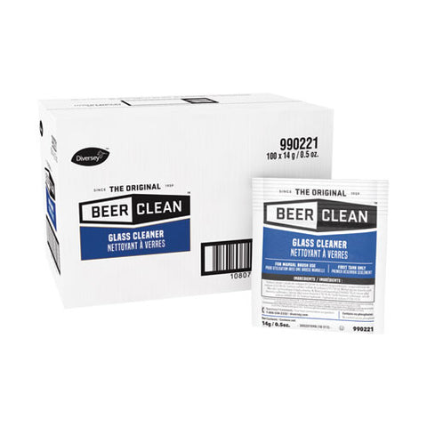 Beer Clean Glass Cleaner, Powder, 0.5 Oz Packet, 100-carton