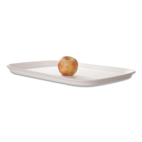 Regalia Renewable And Compostable Sugarcane Tray, 13 X 17 X 1.3, White, 100-carton