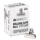 Bulldog Clips, Medium, Nickel-plated, 36-box