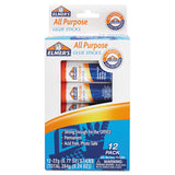 Disappearing Glue Stick, 0.77 Oz, Applies White, Dries Clear, 12-pack