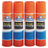 Washable School Glue Sticks, 0.24 Oz, Applies And Dries Clear, 4-pack