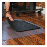 Sit Or Stand Mat For Carpet Or Hard Floors, 36 X 53 With Lip, Clear-black