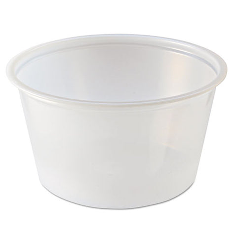 Portion Cups, 4oz, Clear, 125-sleeve, 20 Sleeves-carton