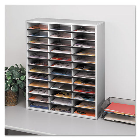 Literature Organizer, 36 Sections Letter, 29 X 11 7-8 X 34 11-16, Dove Gray