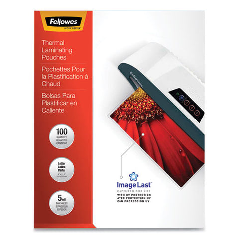 Imagelast Laminating Pouches With Uv Protection, 5 Mil, 9" X 11.5", Clear, 100-pack