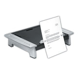 Office Suites Monitor Riser Plus, 19.88" X 14.06" X 4" To 6.5", Black-silver, Supports 80 Lbs