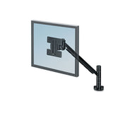 Designer Suites Flat Panel Monitor Arm, 180 Degree Rotation, 45 Degree Tilt, 360 Degree Pan, Black, Supports 20 Lb