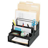 Designer Suites Desktop Organizer, 11 1-8 X 5 X 3 7-8, Black Pearl