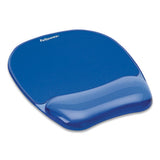 Gel Crystals Mouse Pad With Wrist Rest, 7.87" X 9.18", Blue