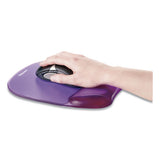 Gel Crystals Mouse Pad With Wrist Rest, 7.87" X 9.18", Purple