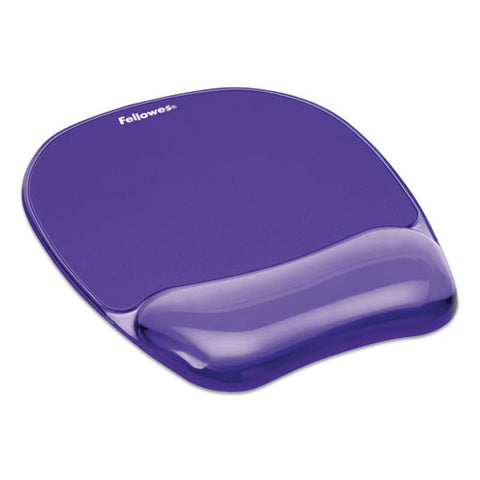 Gel Crystals Mouse Pad With Wrist Rest, 7.87" X 9.18", Purple