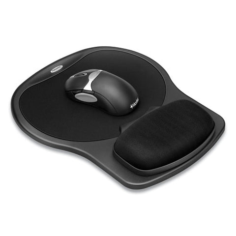 Easy Glide Gel Mouse Pad W-wrist Rest, 10 X 12 X 1 1-2, Black