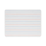 Magnetic Two-sided Red And Blue Ruled Dry Erase Board, 12 X 9, Ruled White Front/unruled White Back, 12/pack