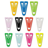 Plastic Paper Clips, Medium (no. 4), Assorted Colors, 500-box