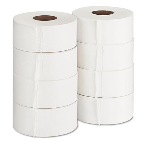 Jumbo Jr. Bath Tissue Roll, Septic Safe, 2-ply, White, 1000 Ft, 8 Rolls-carton