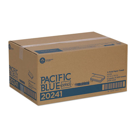 Pacific Blue Select C-fold Paper Towel, 10 1-10 X 13 2-5,white,200-pk, 12 Pk-ct