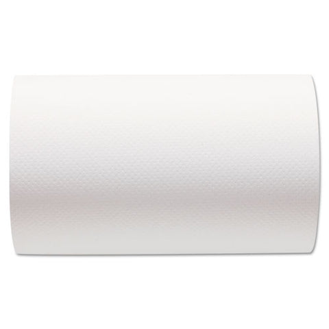 Hardwound Paper Towel Roll, Nonperforated, 9 X 400ft, White, 6 Rolls-carton