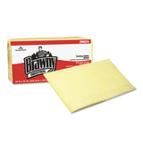 Brawny Industrial Dusting Cloths, Quarterfold, 24x24, Yellow, 50-pk, 4-ct