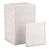 Beverage Napkins, Single-ply, 9 1-2 X 9 1-2, White, 4000-carton