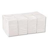 Beverage Napkins, Single-ply, 9 1-2 X 9 1-2, White, 4000-carton