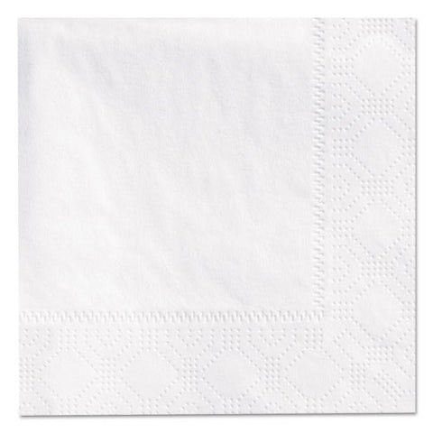 Beverage Napkins, 2-ply, 9 1-2 X 9 1-2, White, 3000-carton