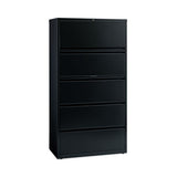 Lateral File Cabinet, 5 Letter/legal/a4-size File Drawers, Black, 36 X 18.62 X 67.62