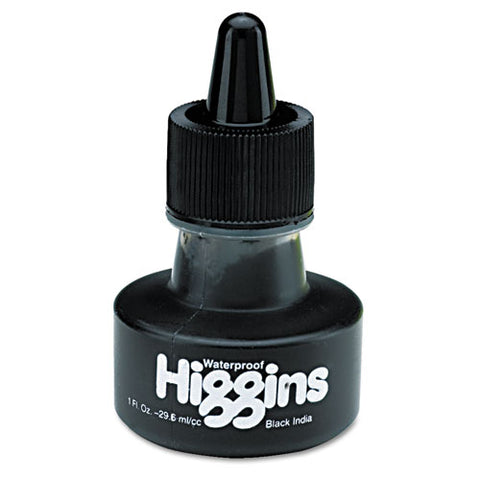 Waterproof Pigmented Drawing Ink, Black, 1oz Bottle