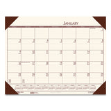 Recycled Ecotones Moonlight Cream Monthly Desk Pad Calendar, 22 X 17, 2021