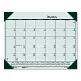 Recycled Ecotones Woodland Green Monthly Desk Pad Calendar, 22 X 17, 2021