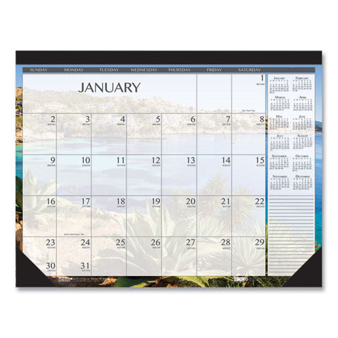 Earthscapes Seascapes Desk Pad Calendar, 18.5 X 13, 2021